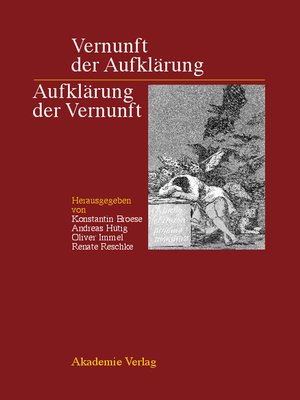 cover image of Vernunft der Aufklärung--Aufklärung der Vernunft